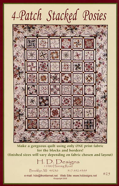 4-Patch Stacked Posies - Click Image to Close