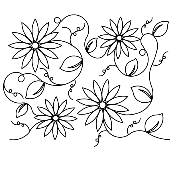 Dahlia Delight Edge to Edge Pantograph - Click Image to Close